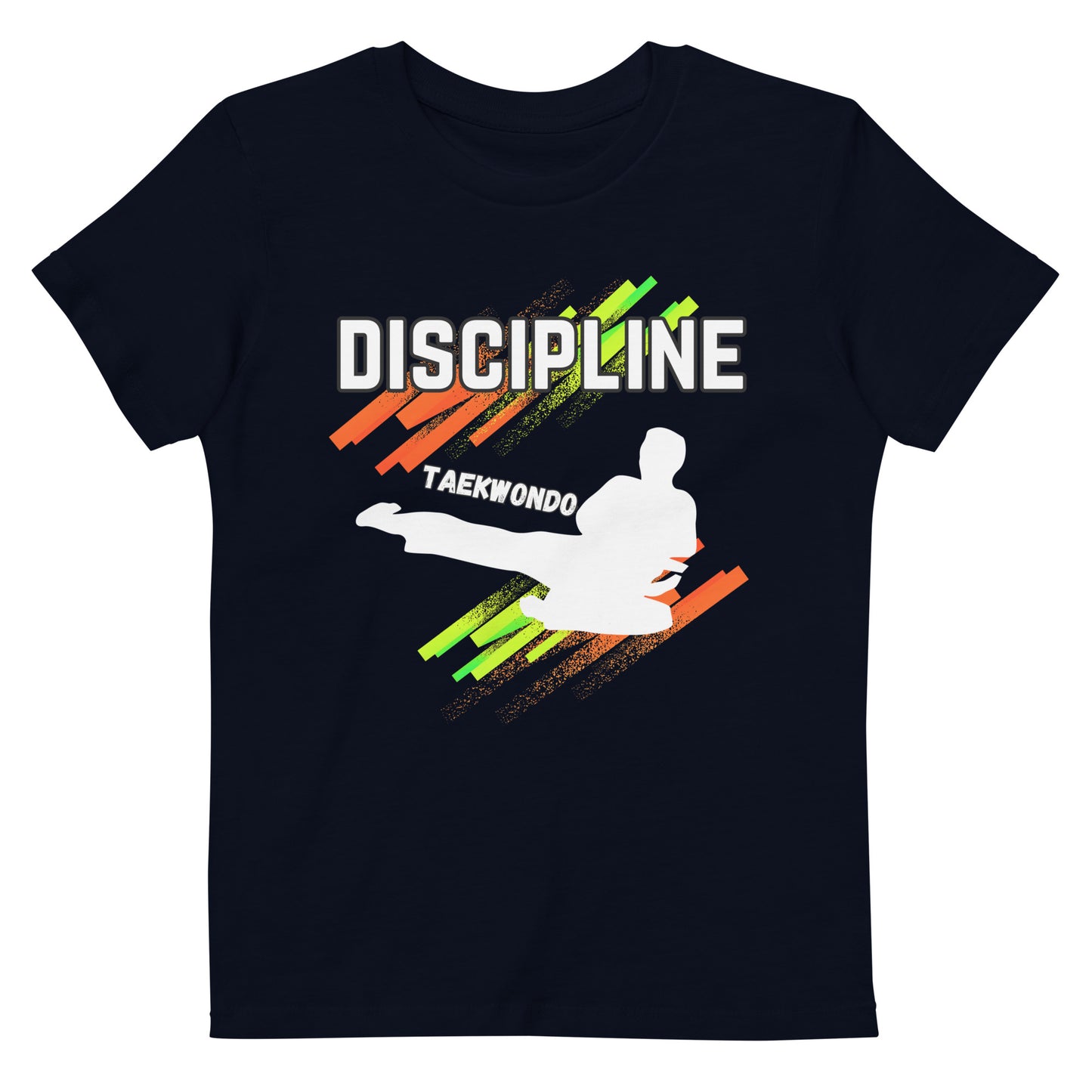 Organic cotton kids Taekwondo Theme t-shirt : Discipline