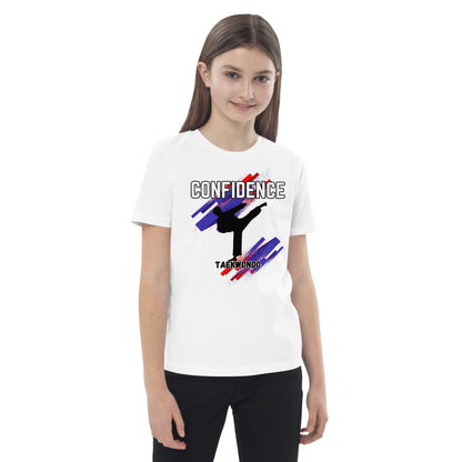 Organic cotton kids Taekwondo Theme t-shirt: Confidence